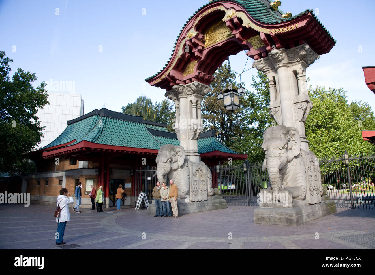 Haupteingang Zoo Berlin, Deutschland Stockfoto