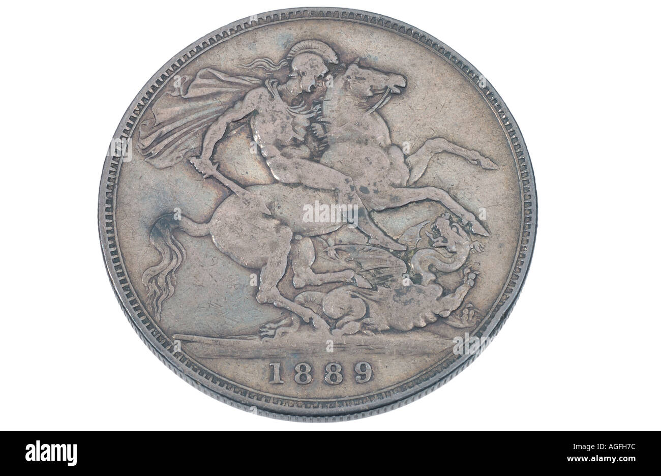 Viktorianischen Großbritannien Krone Münze Stockfoto