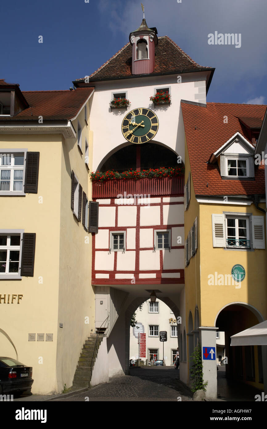 Deutschland. Meersburg. Unteren Stadttor Stockfoto