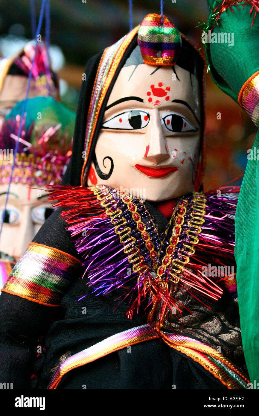 Ein Nord-indische Rajasthani-Braut, Hand gemachte Puppe Stockfoto