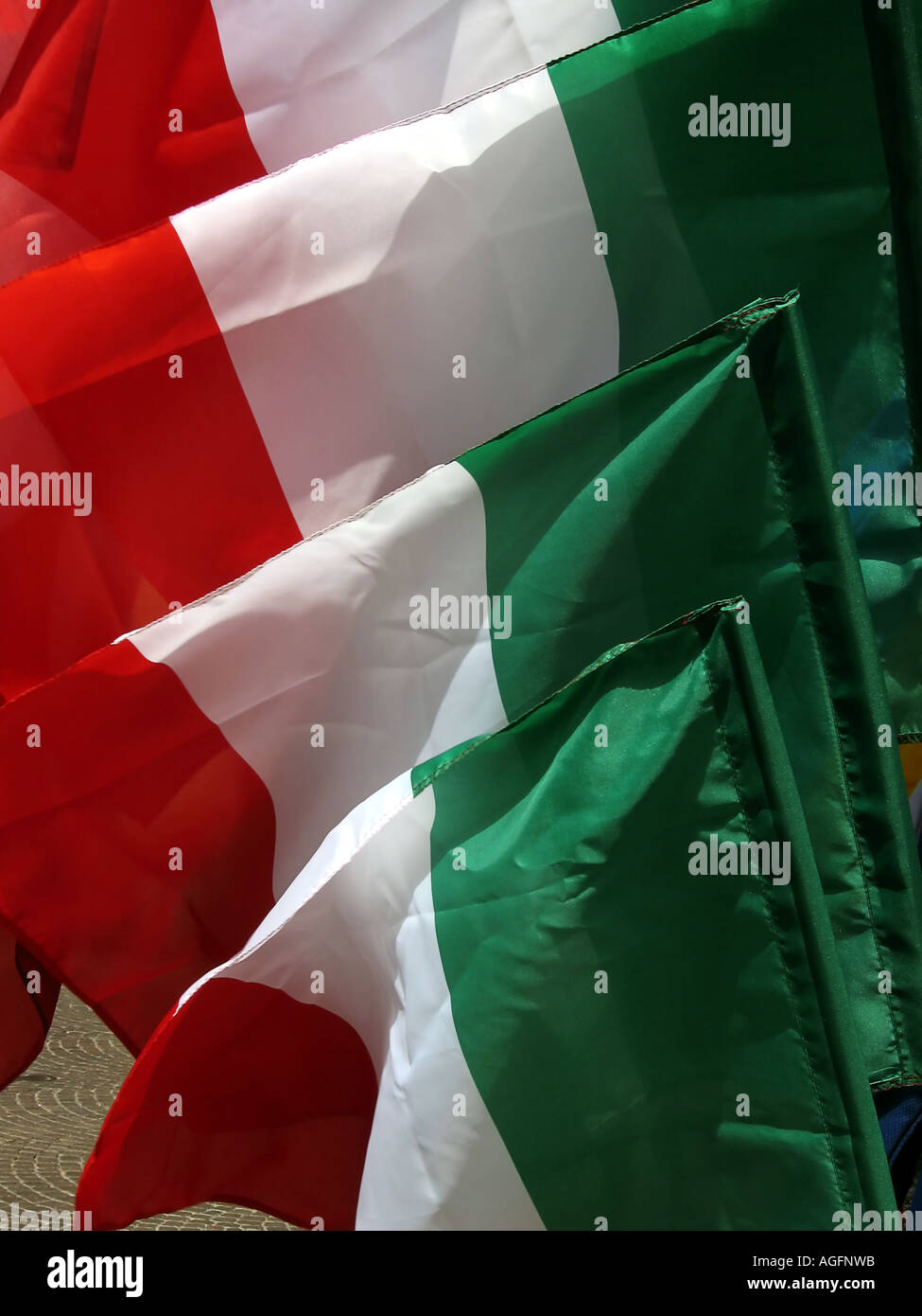 Italienischen Fahnen Stockfoto