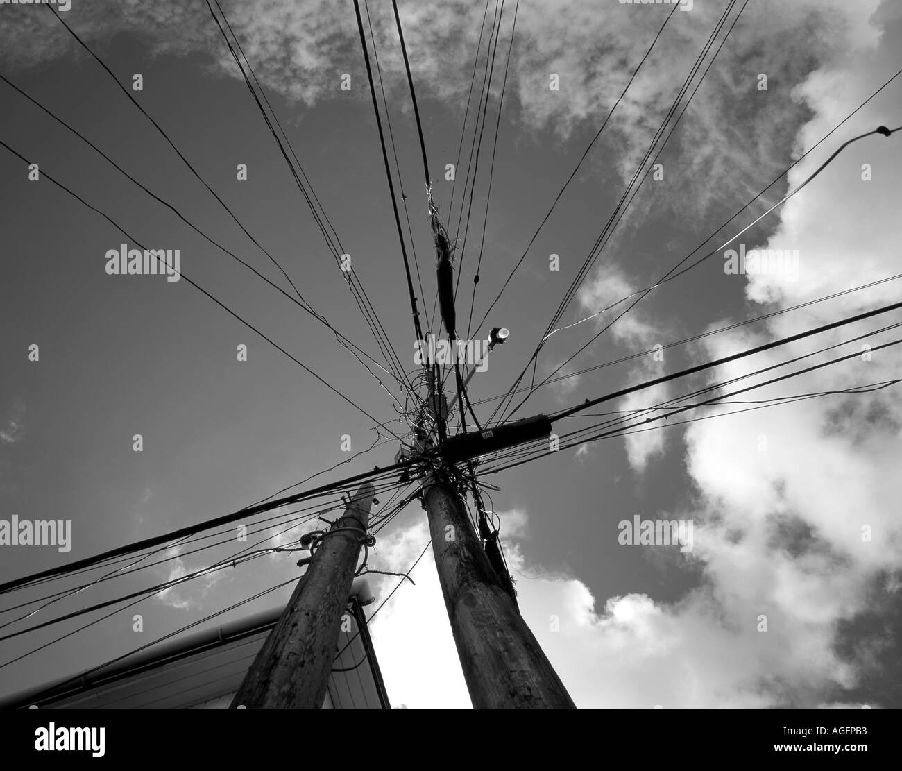 Telefonleitungen Stockfoto