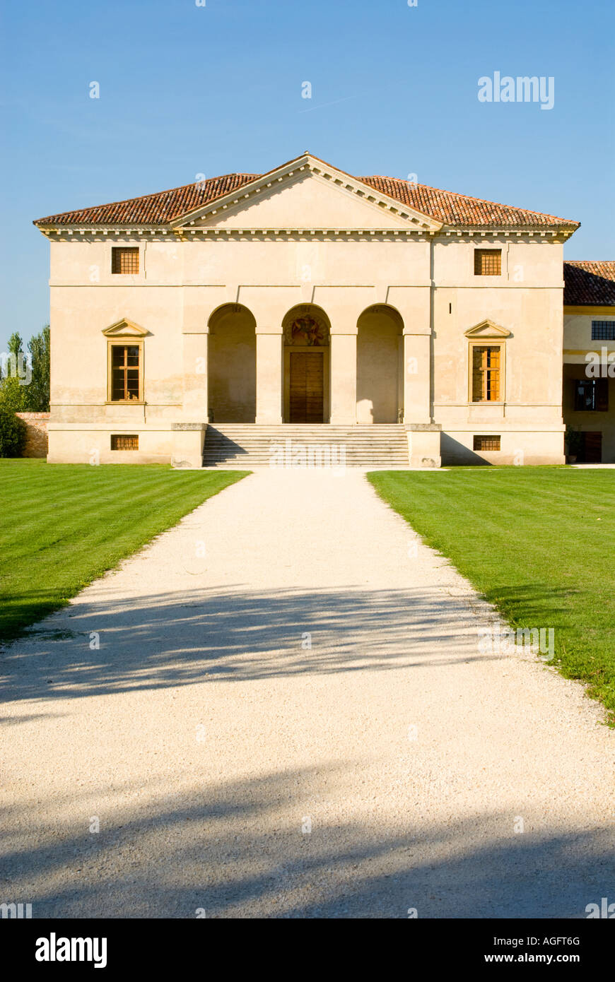 Villa Saraceno beim Finale in der Nähe von Vicenza, Italien. Architekt Andrea Palladio 1550 Stockfoto