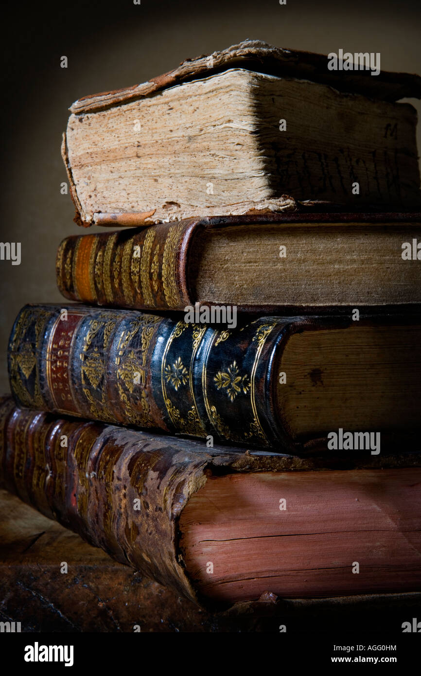 Stapel alter Bücher Stockfoto