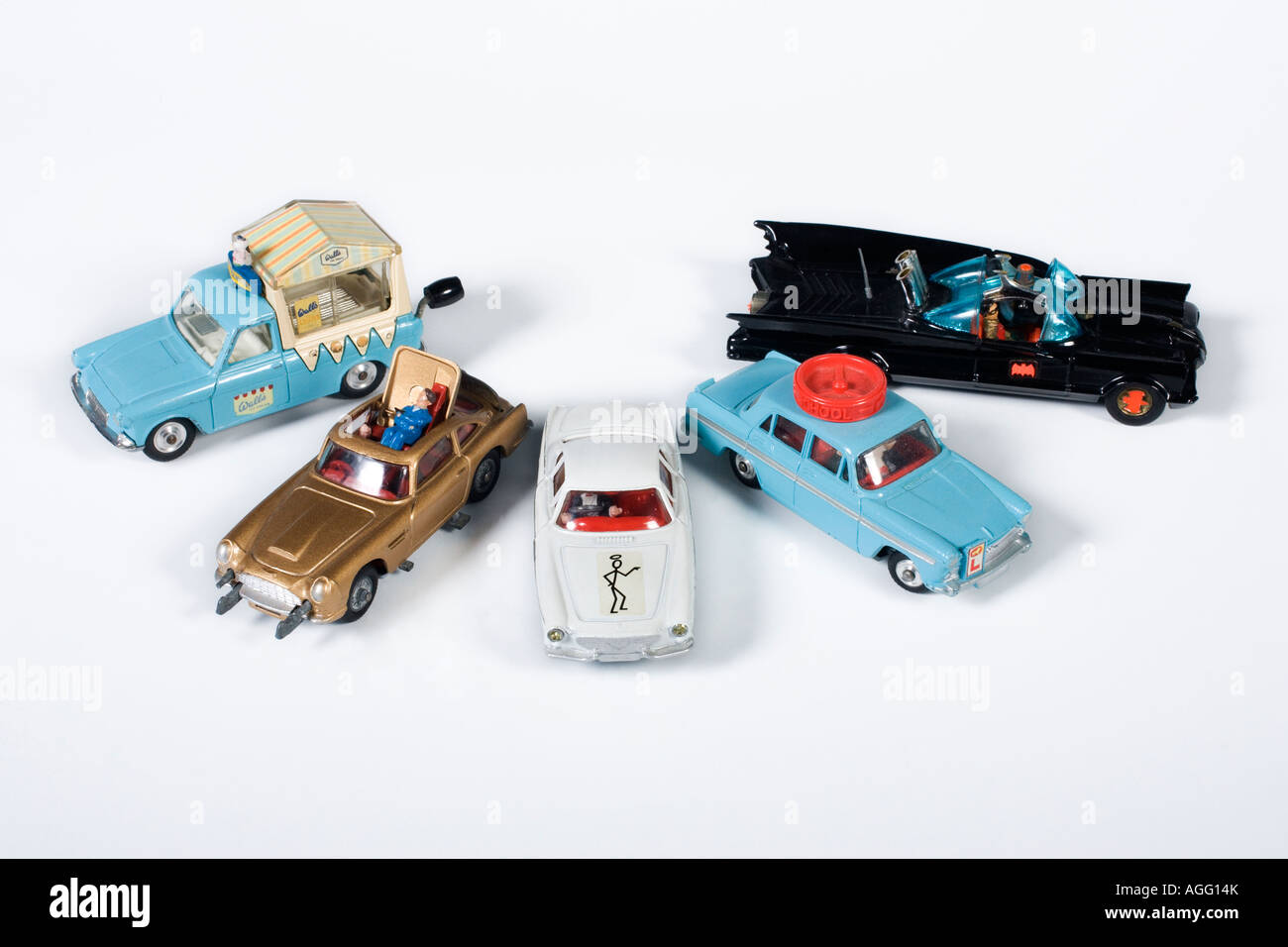 Sammlung von Corgi Diecast Modellautos in den 1960er Jahren produziert Stockfoto
