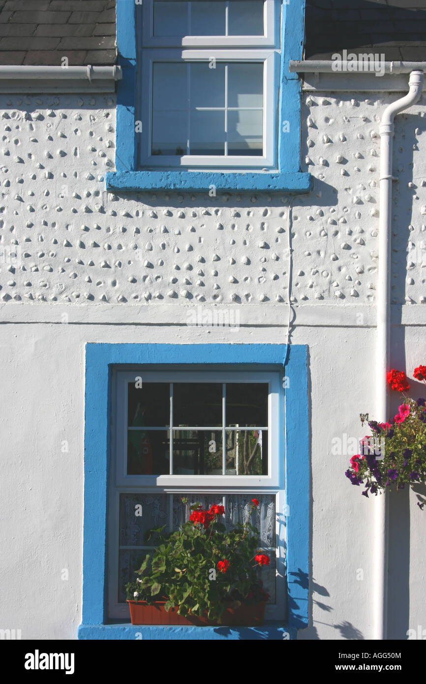 Malerische Reihenhaus in Abbey Street, Cong, County Mayo, Irland Stockfoto