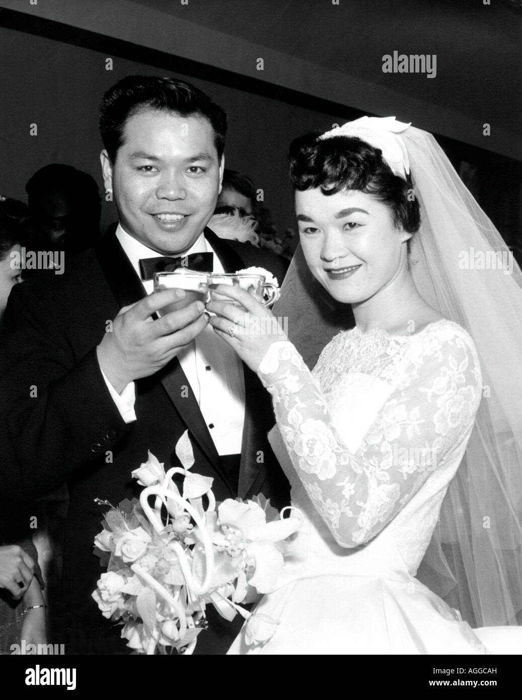 Hochzeit Toast, Vintage Foto ca. 1960 Stockfoto