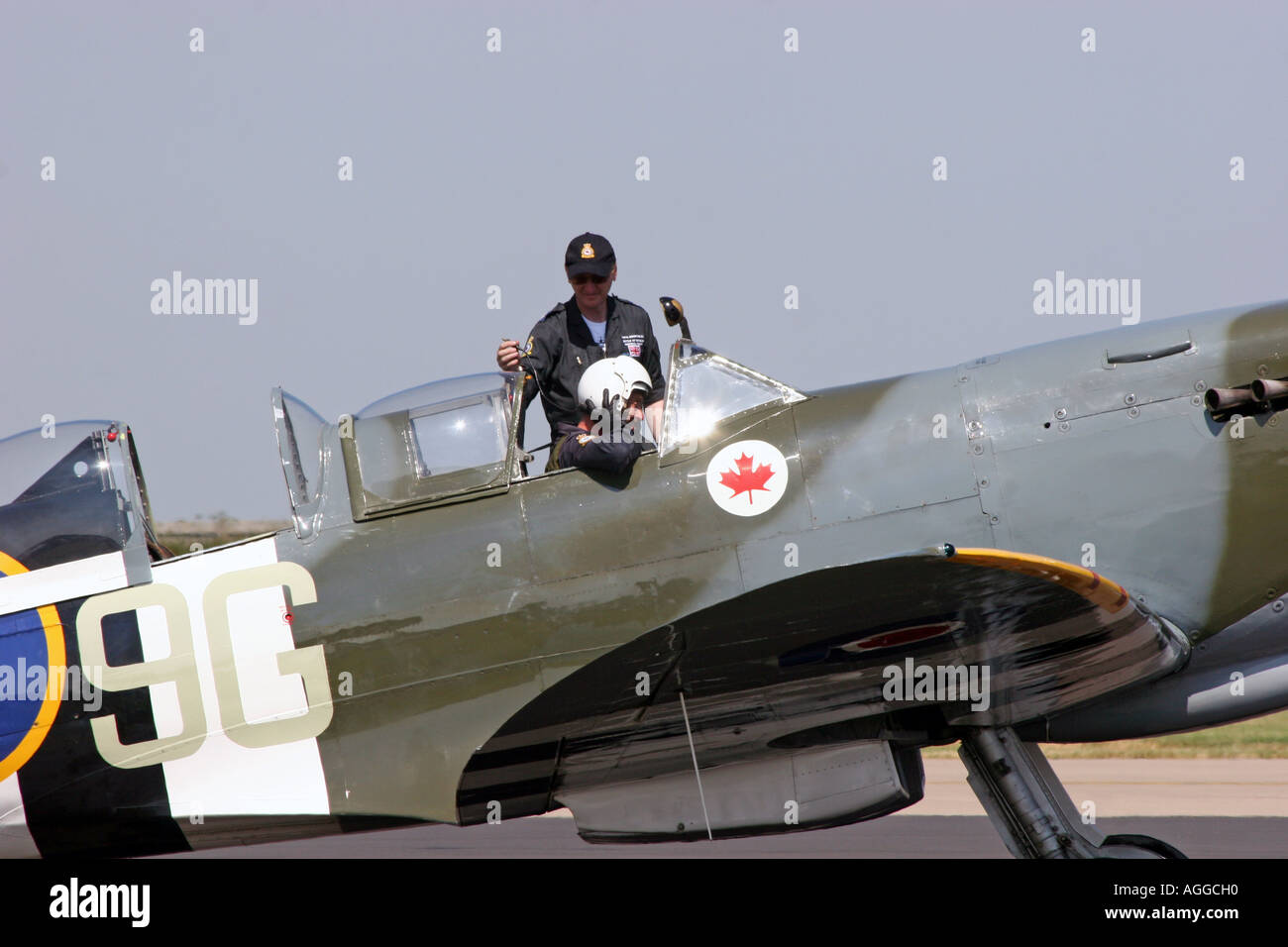 Paul Day in Privatbesitz Spitfire Tr.9 MJ627 Stockfoto