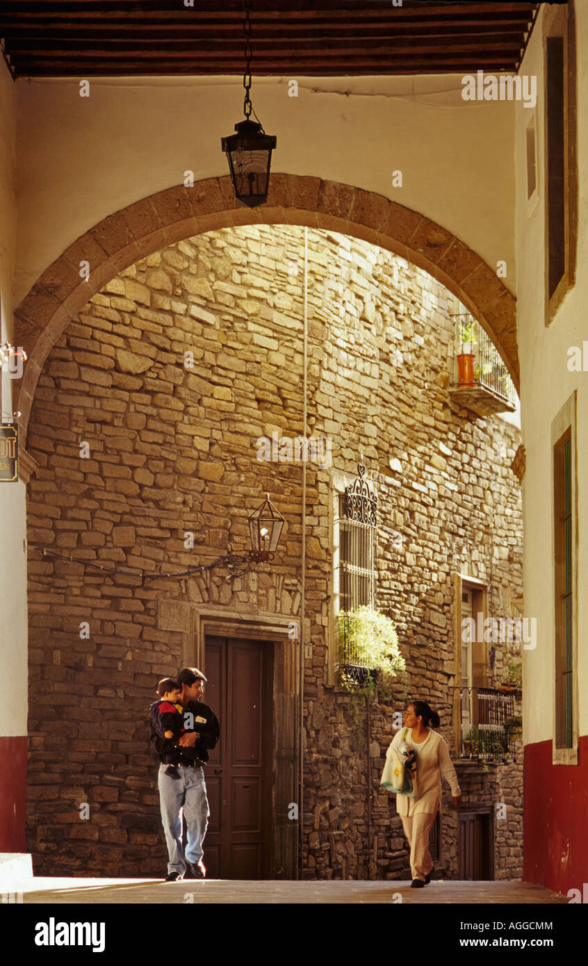 Passage in der Nähe der Plaza De La Paz in Guanajuato, Mexiko Stockfoto