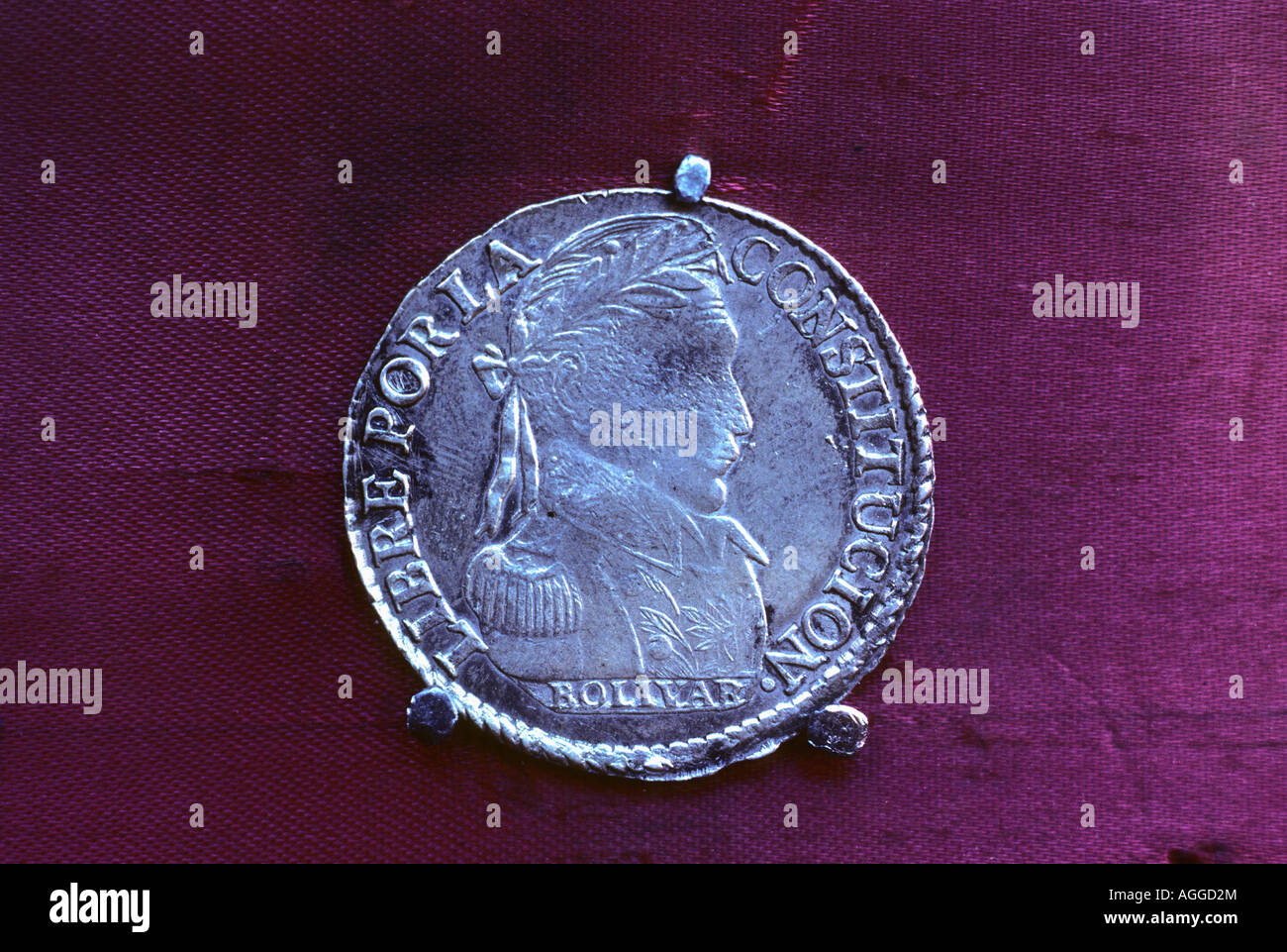 Bolivien, Potosi, Münze angezeigt im Casa De La Moneda museum Stockfoto