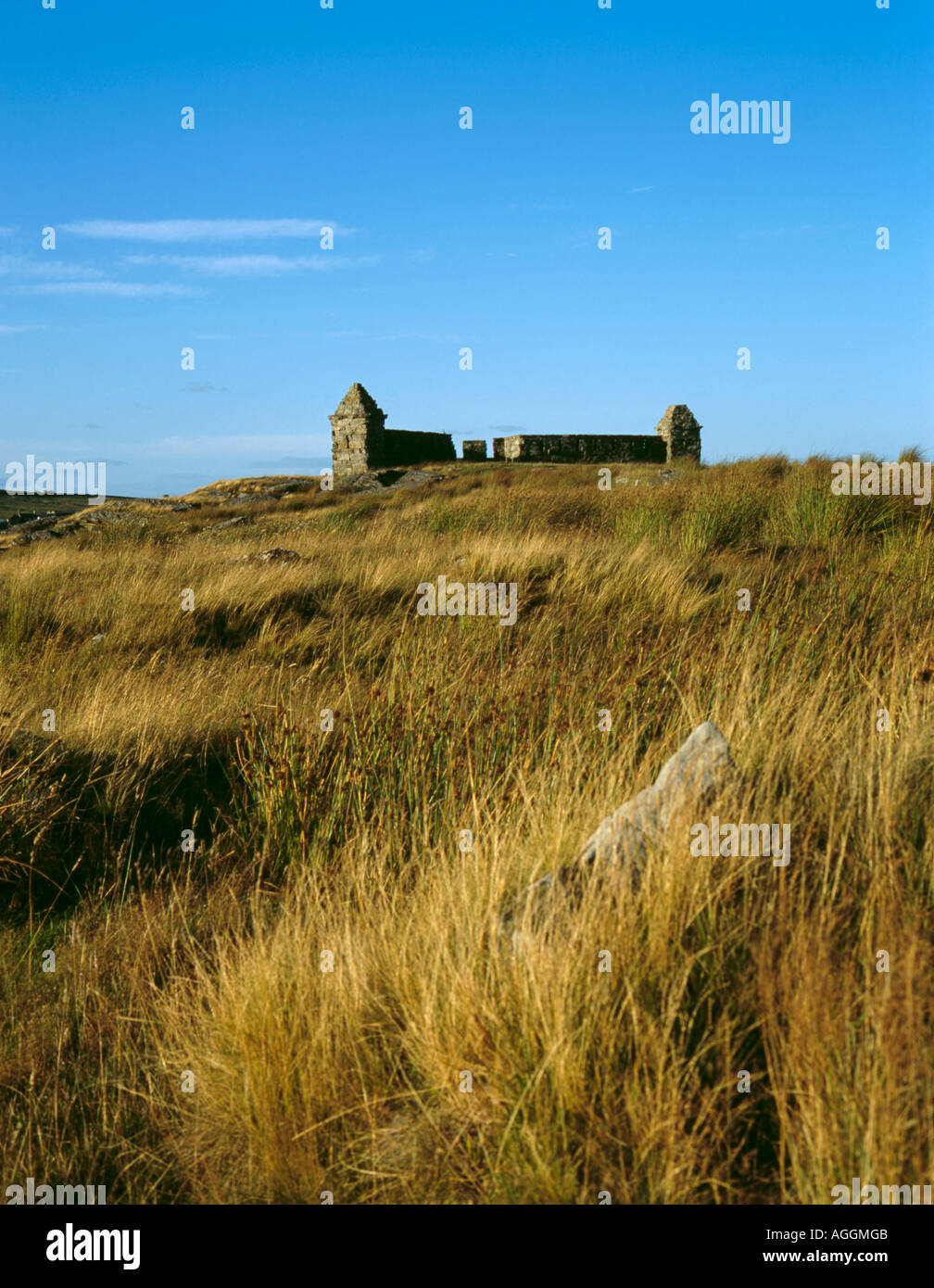 Kauz Fort (aus der B-6342, nördlich von Rothley Cross Roads), Northumberland, England, UK. Stockfoto