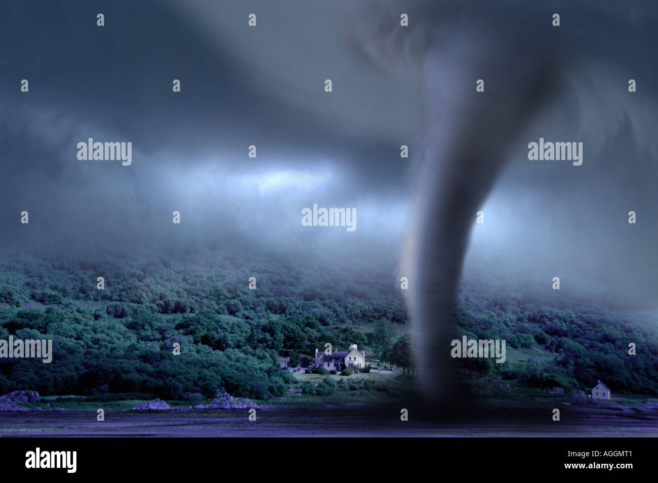 Tornado über Mansion, Isle Of Skye, Schottland Stockfoto