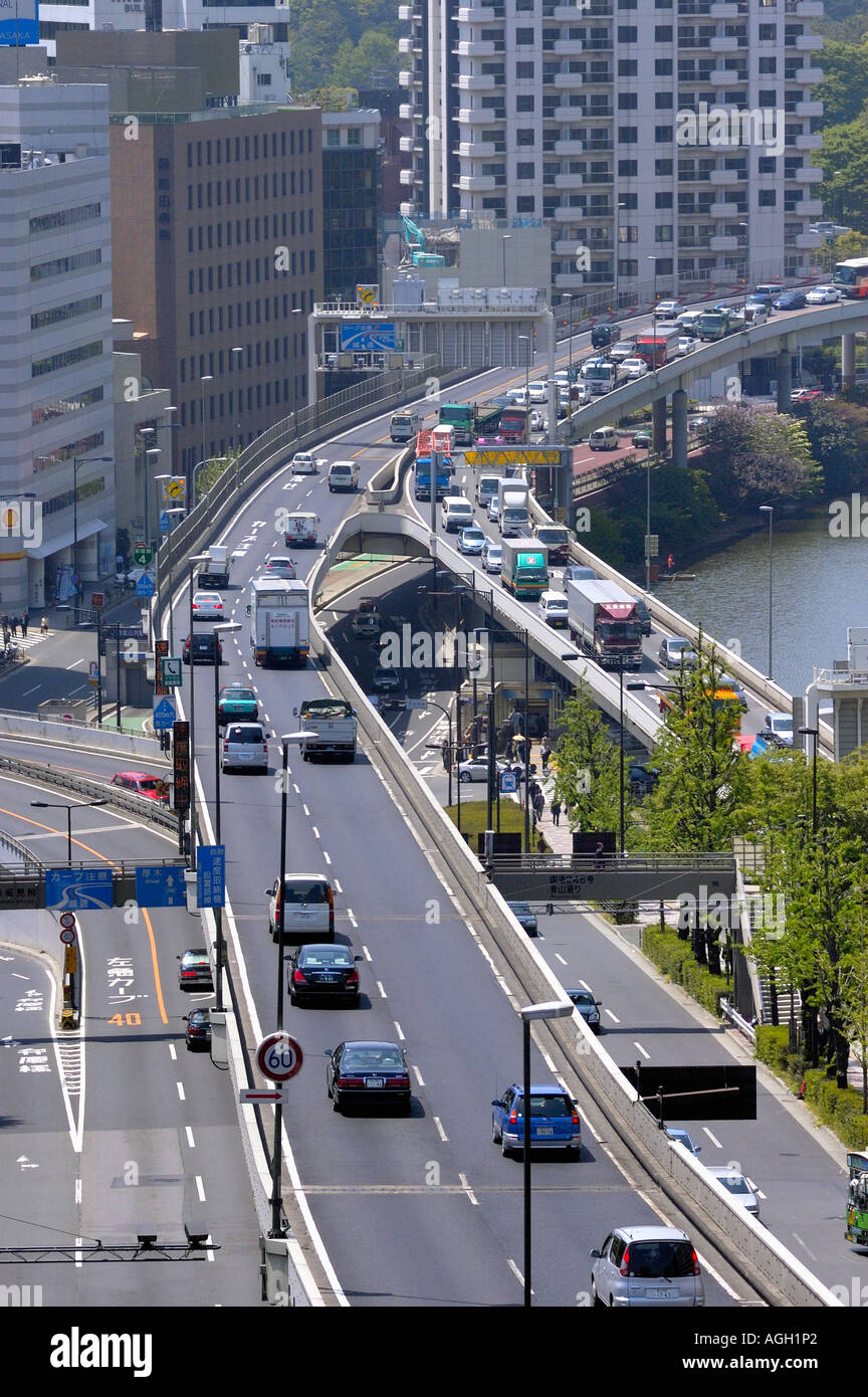 Autobahn Überführungen, Tokyo, Japan Stockfoto