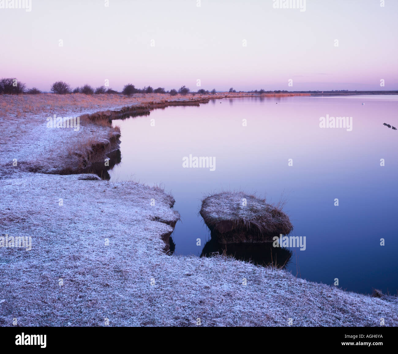 vor dem Morgengrauen auf Higham Sümpfe Kent Vereinigtes Königreich Stockfoto