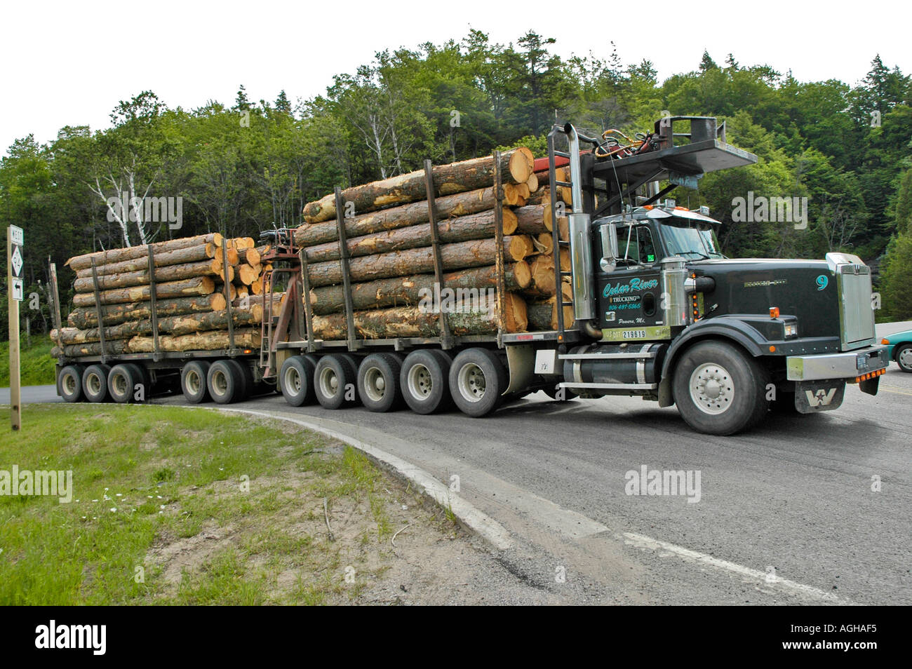 Michigan Upper Peninsula Anmeldung Lkw-Industrie Stockfoto