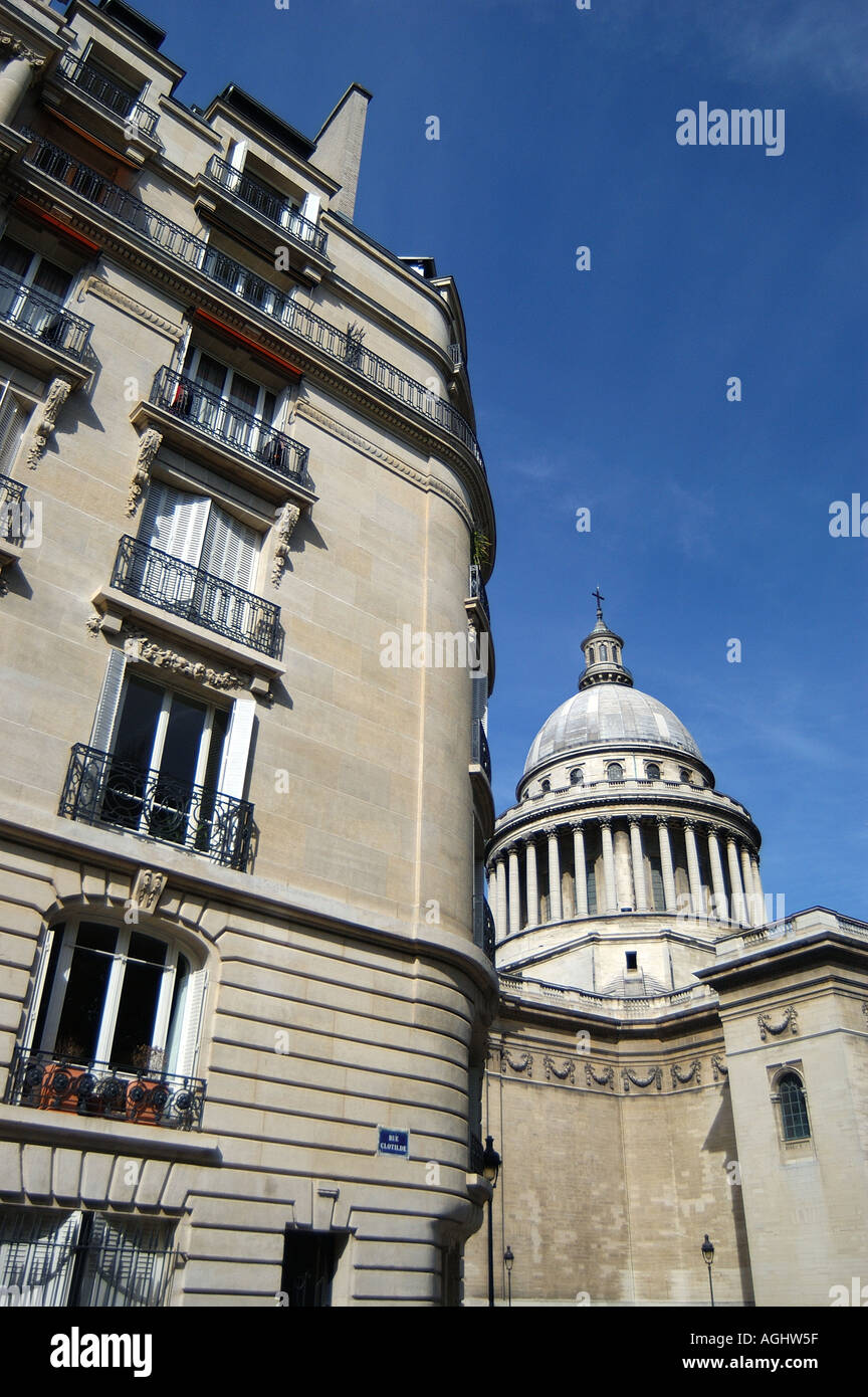 Pantheon und Parisian Architektur Paris Frankreich Stockfoto