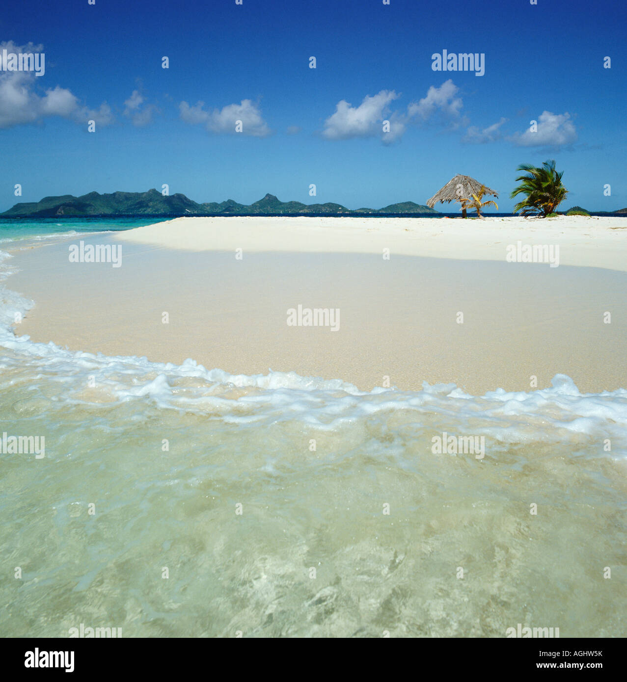 Morpion Insel in den Grenadinen, Karibik, West Indies Stockfoto