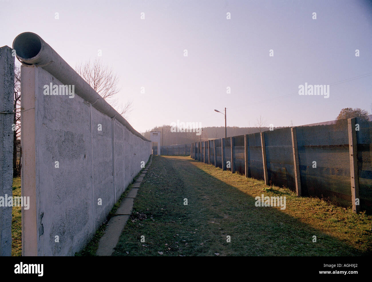 Museum im Dorf Modlareuth ein Rest der Mauer, die Deutschland geteilt Stockfoto