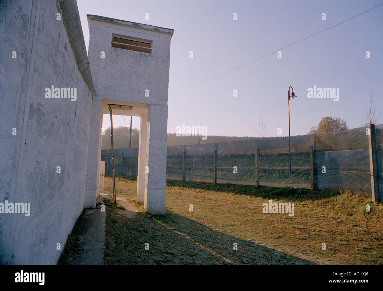 Museum im Dorf Modlareuth ein Rest der Mauer, die Deutschland geteilt Stockfoto
