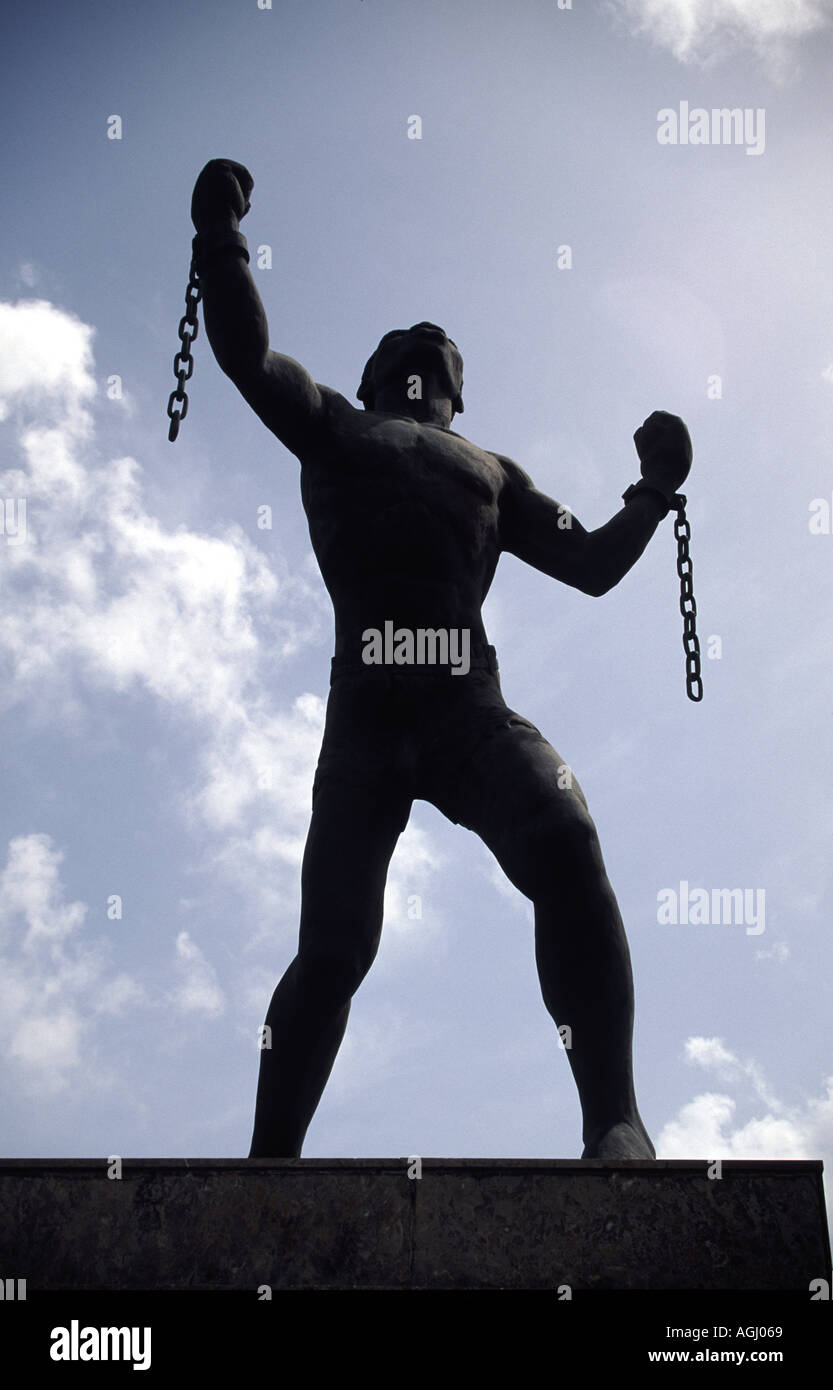 Statue von befreiter Sklave Barbados Stockfoto