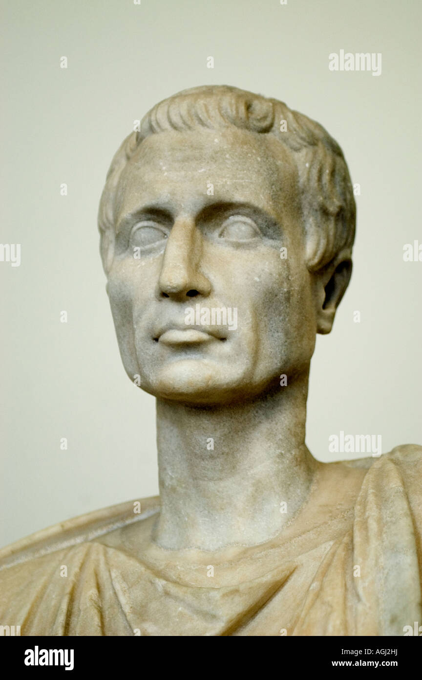 Gaius Julius Caesar 100 BC 44 v. Chr. Roman Emperor politischen Feldherr und einer der einflussreichsten Männer der Weltgeschichte Stockfoto