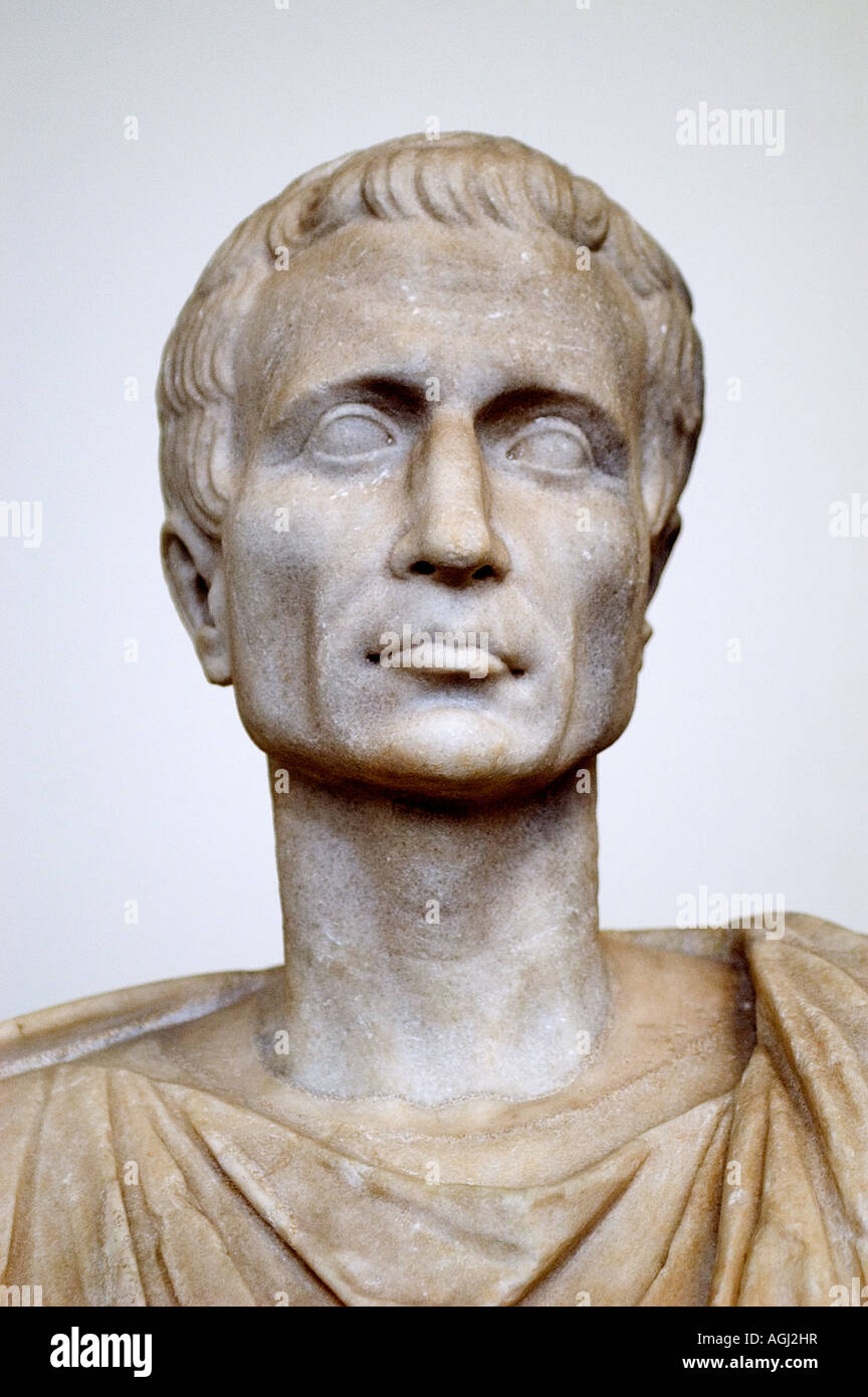 Gaius Julius Caesar 100 BC 44 v. Chr. römischer militärischer und politischer Führer und einer der einflussreichsten Männer der Weltgeschichte Stockfoto