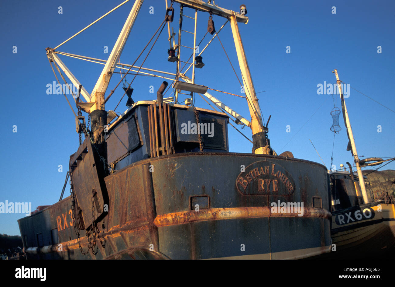 Angelboot/Fischerboot rosten Stockfoto