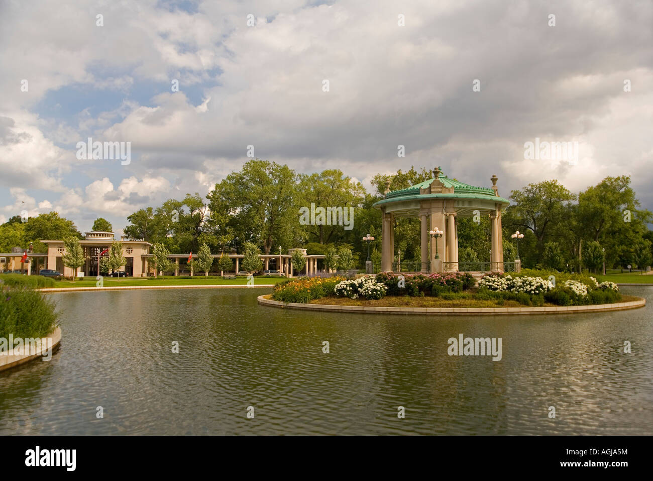 Waldpark Pagode Kreis Nathan Frank Musikpavillon in St. Louis, Missouri Stockfoto