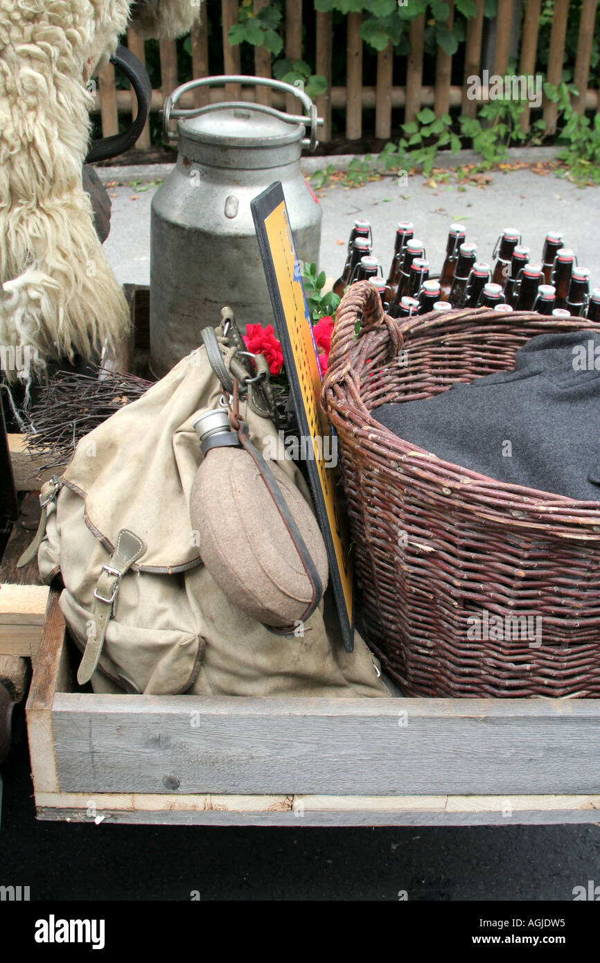 Transport in alte Oldtimer-Traktor Bad Tölz Bayern Deutschland