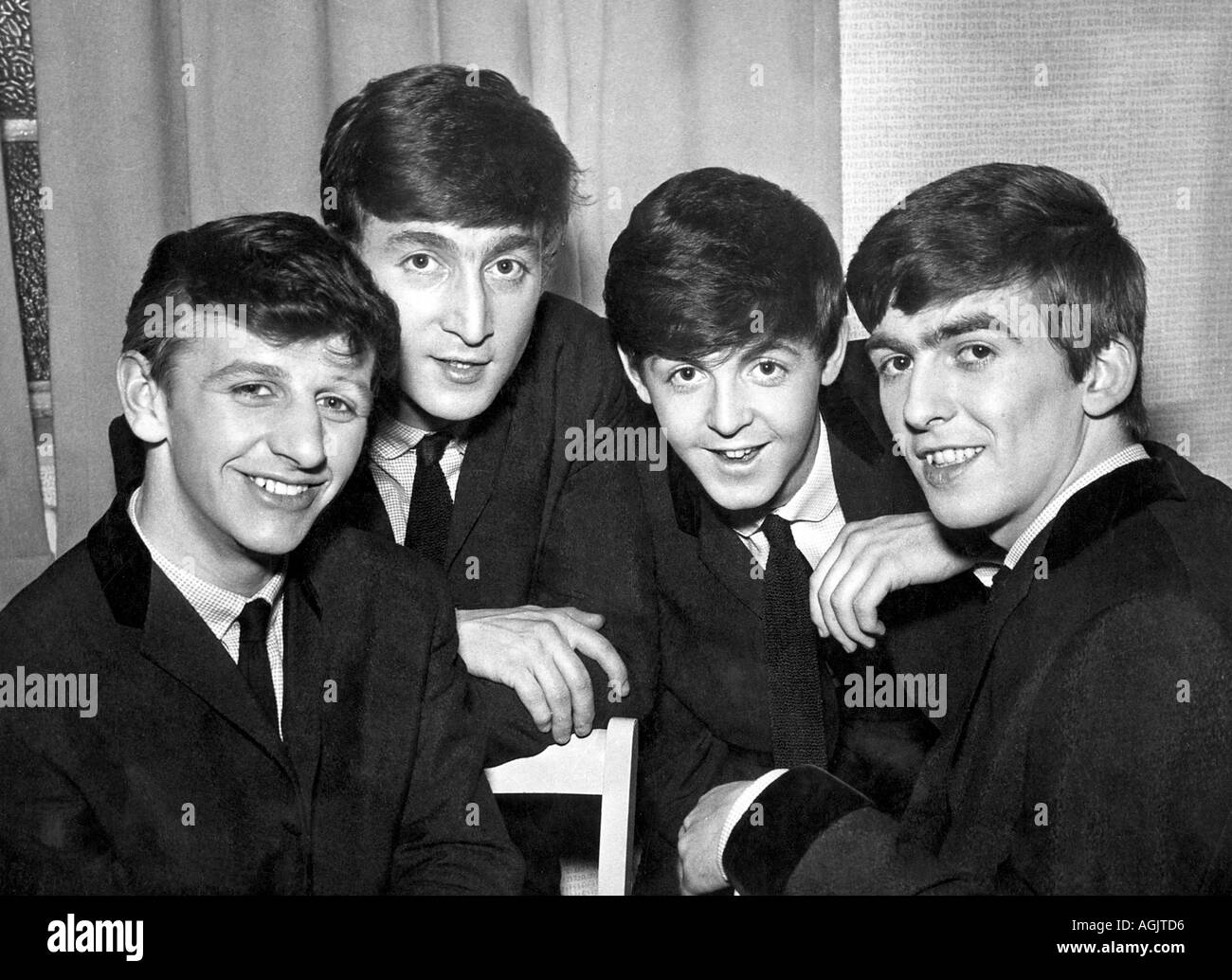 BEATLES im Jahr 1963 von links Ringo John Paul und George Stockfoto