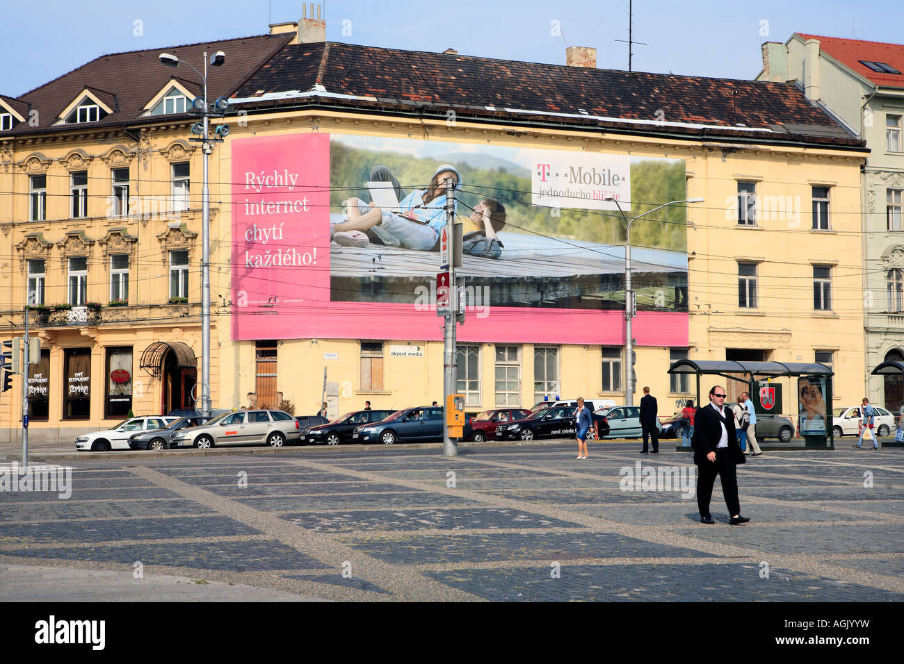 Hodžovo quadratisch (Namesti), Bratislava, Slowakei. Stockfoto