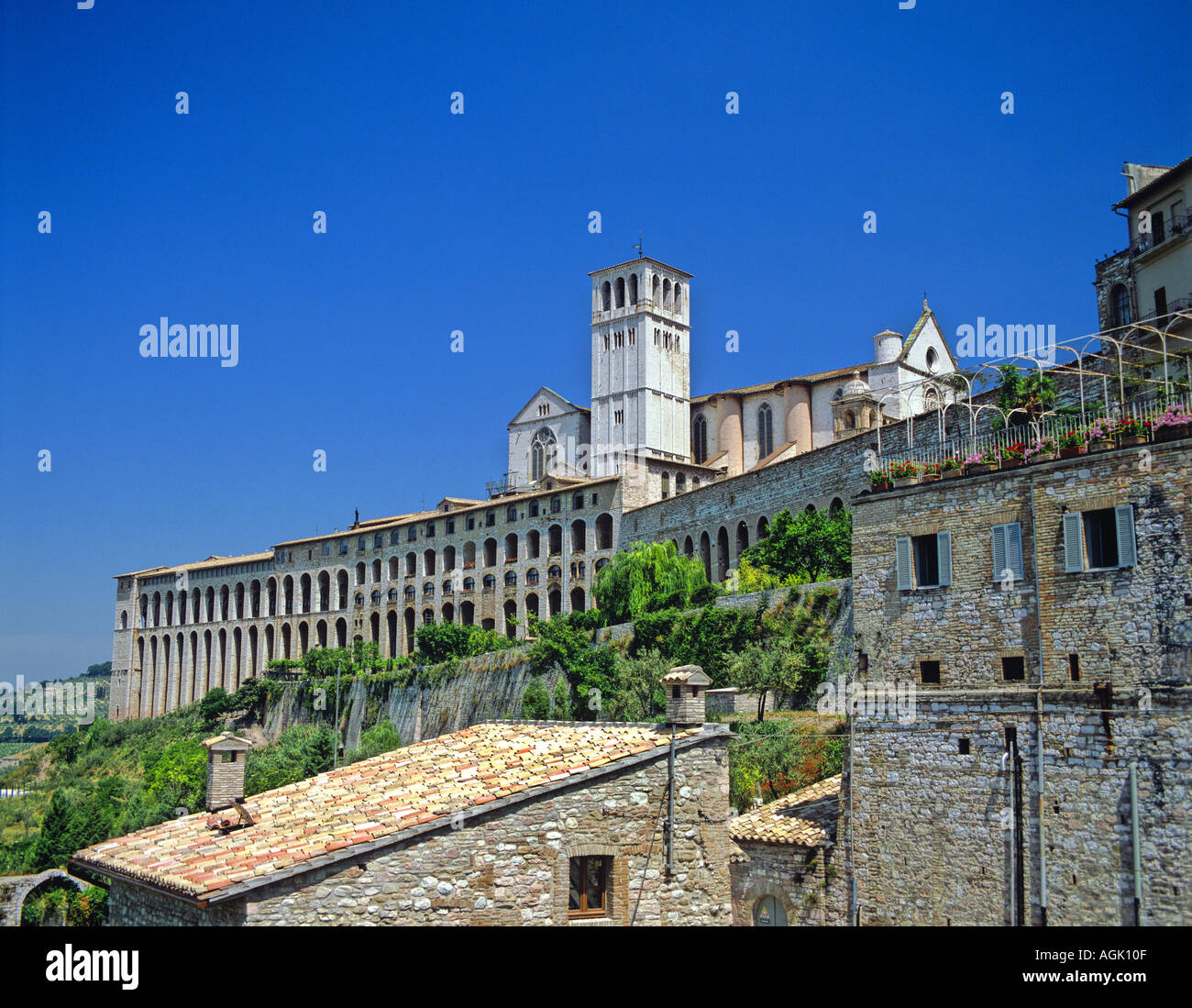 Die Basilika von St. Franziskus von Assisi Italien Stockfoto