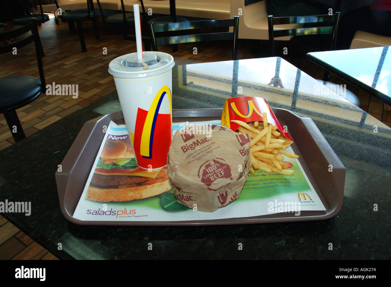 Big Mac Meal McDonald s in Australien dsc 2489 Stockfoto