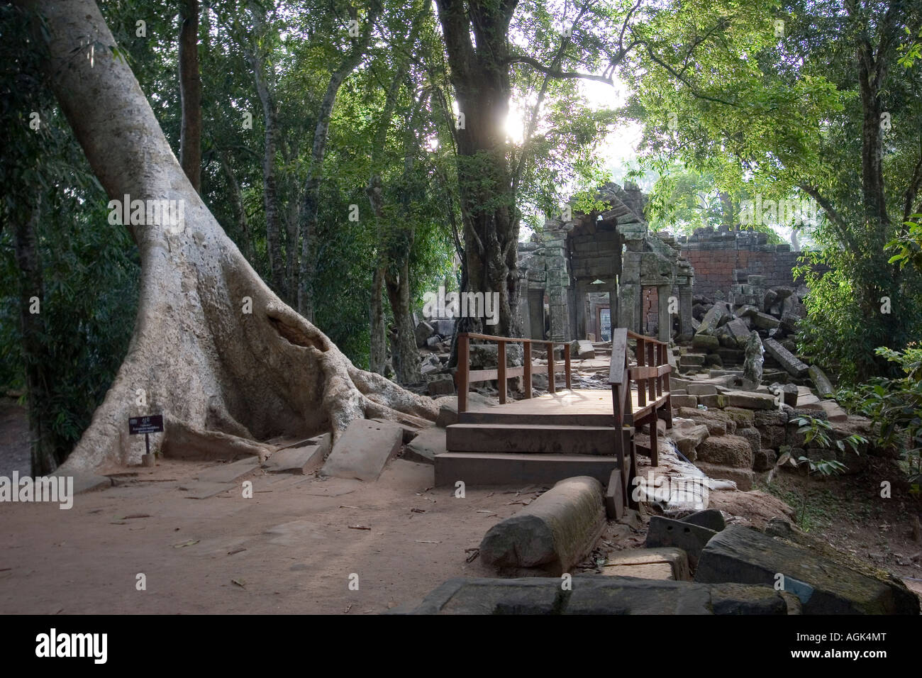 Eingang des Angkor Tempel Stockfoto