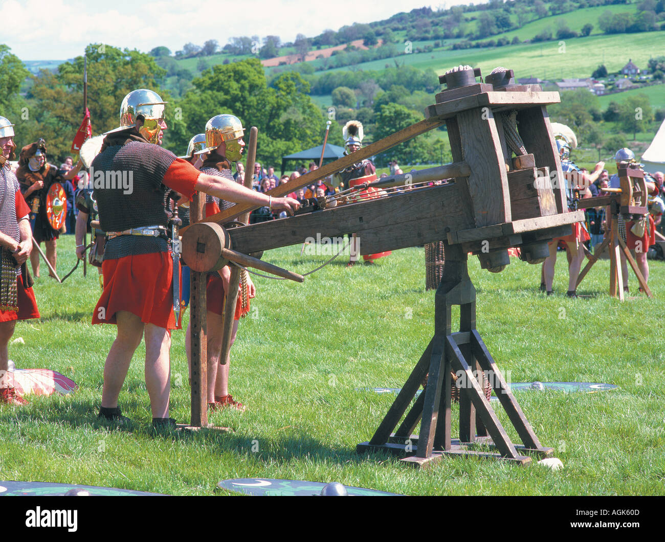 Römische Reenactments Chesters Fort, Chollerford, Northumberland Stockfoto