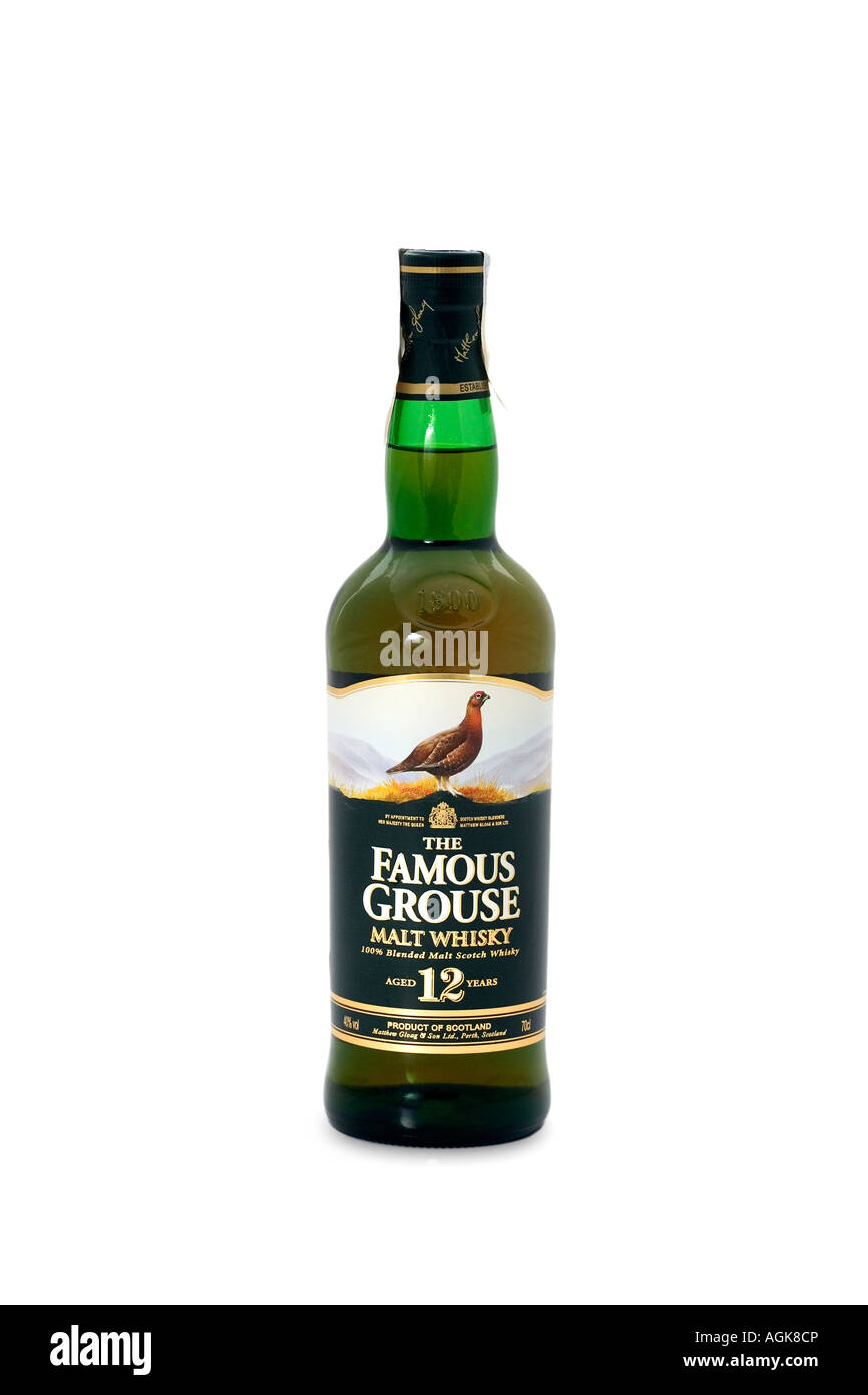 Famous Grouse malt Whisky Whiskey Flasche Alkohol Stockfoto