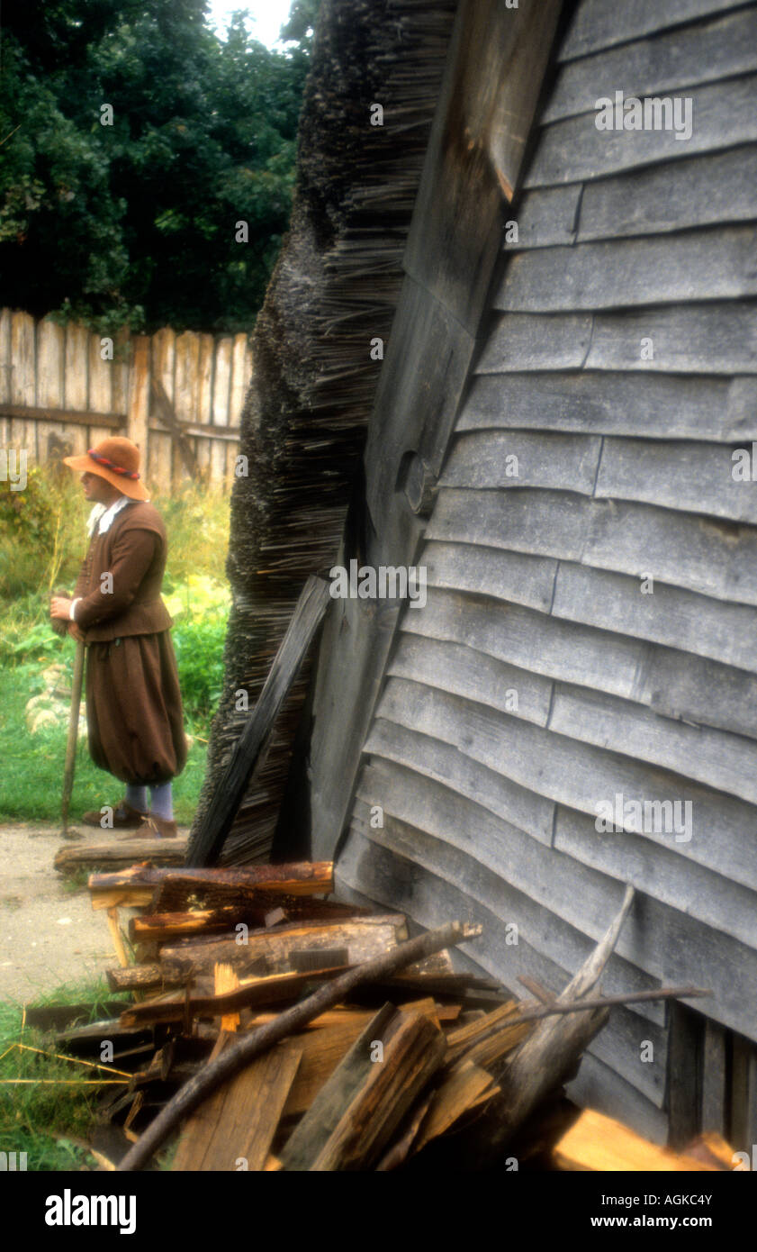 Im Inneren der Plymouth-Plantage. Stockfoto