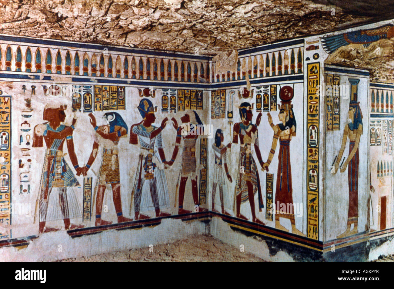 Luxor Ägypten Grab des Menna Gräber der Adligen Stockfoto