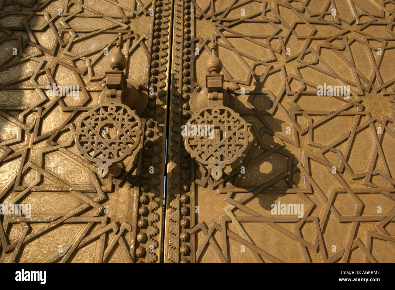 Golden Gate des königlichen Palastes, Fes, Marokko Stockfoto
