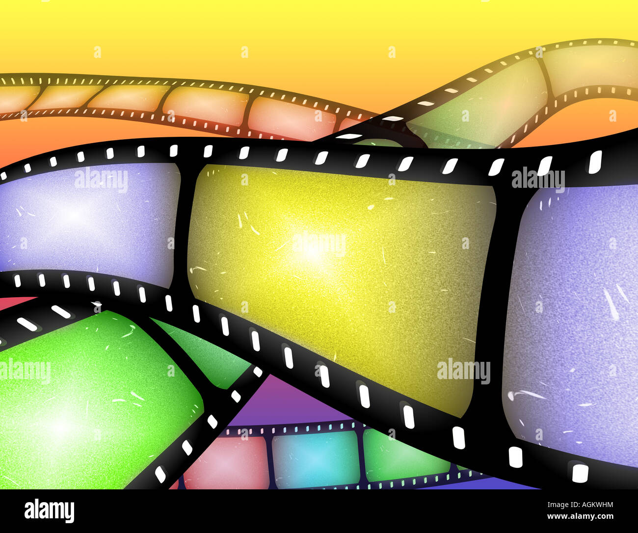 abstraktes Bild von Rollen der Filmstreifen oder Film-Rolle Stockfotografie  - Alamy