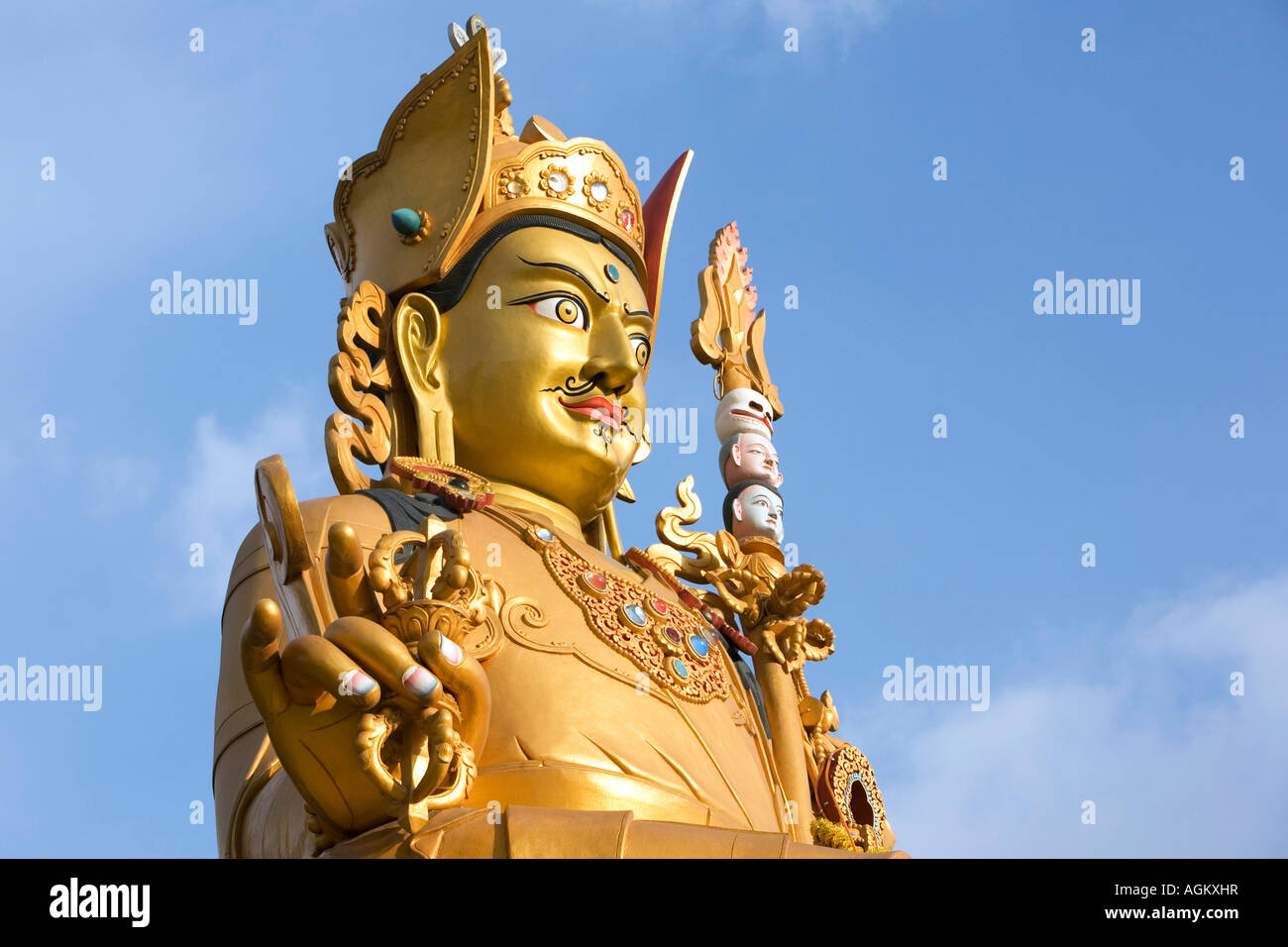 Padmasambhava Guru Rinpoche, Amida Buddha Park. Swayambhu Stupa, Kathmandu, Nepal Stockfoto