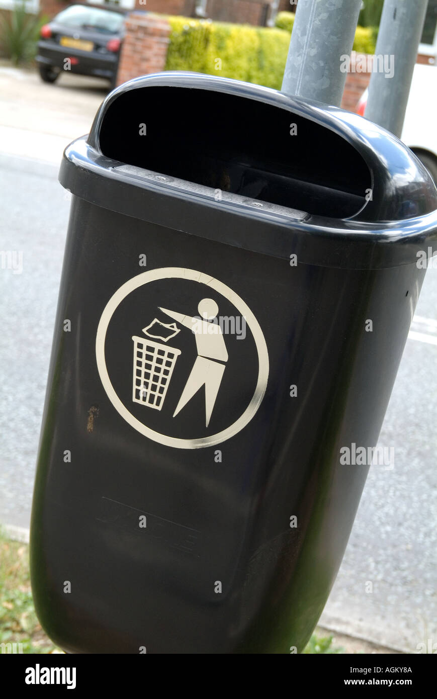 Abfallbehälter, UK Stockfoto