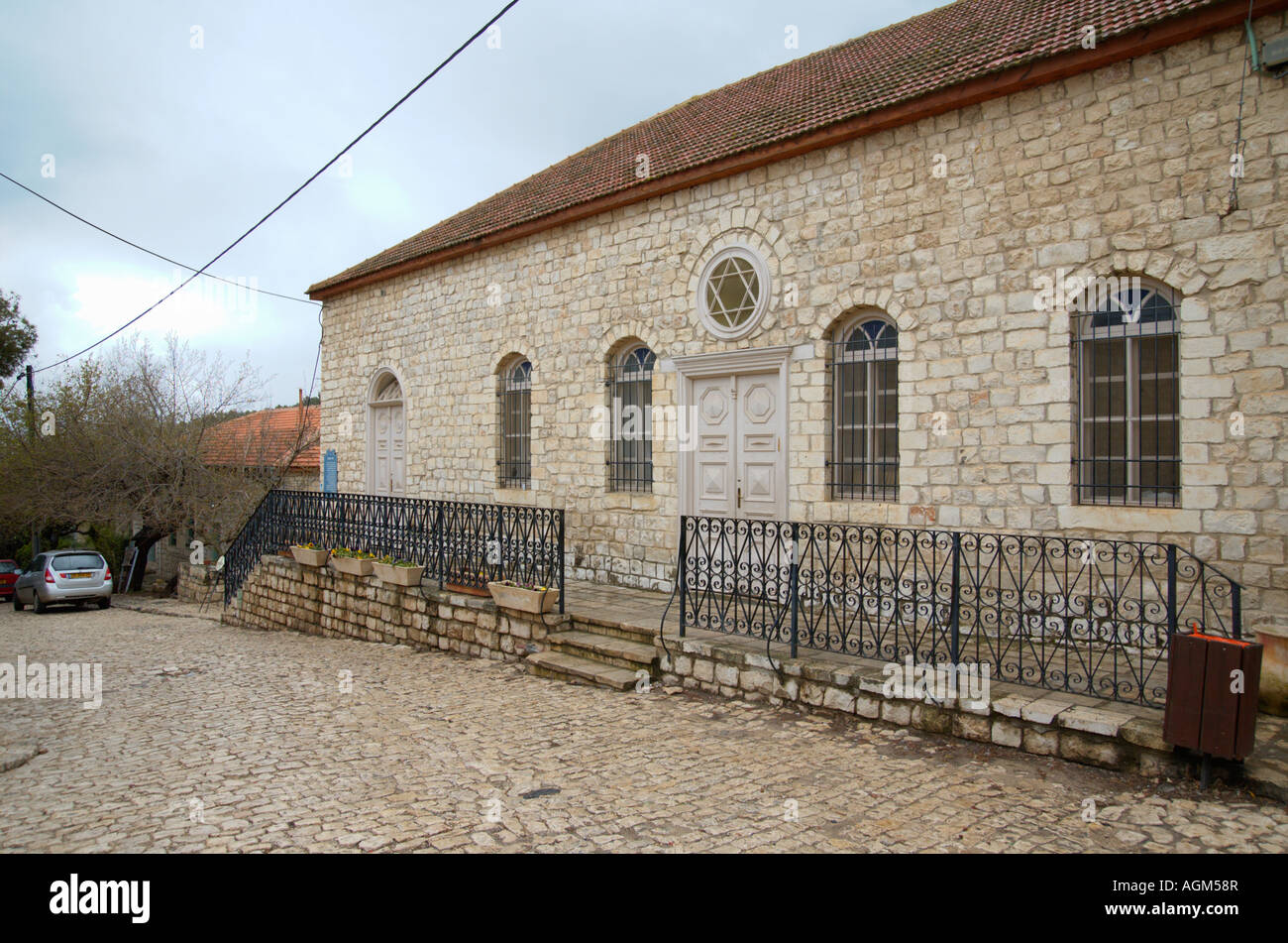 1882 gegründet Israel oberen Galiläa Rosh Pinna die alte Synagoge in der renovierten Altstadt Rosh Pina Stockfoto