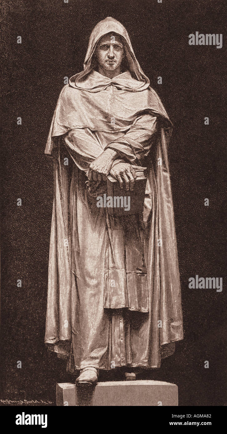 Giordano Bruno (1548-1600), statue Stockfoto