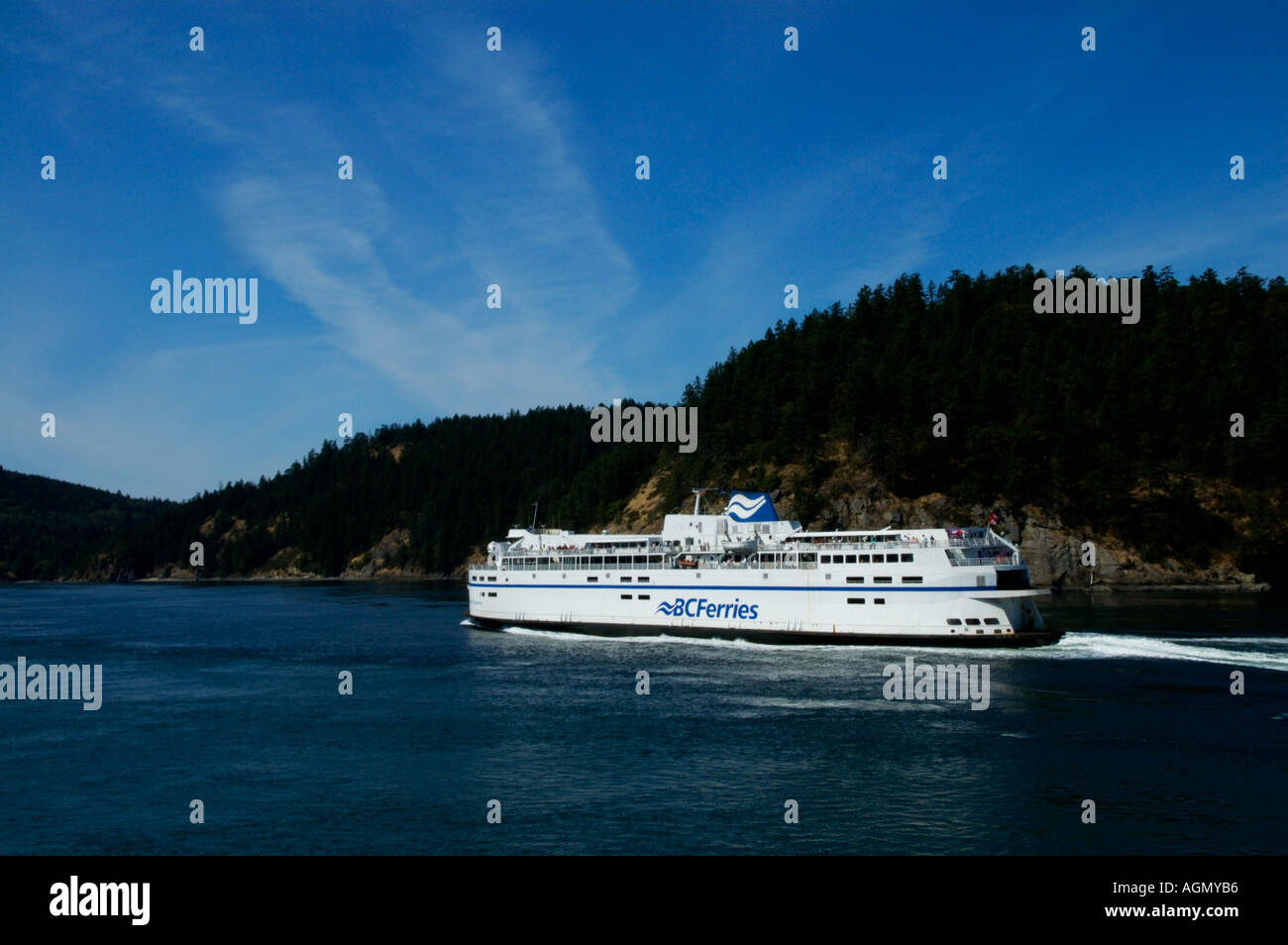 "Ein BC Ferry segelt durch Active Pass von Vancouver nach Victoria British Columbia Kanada" Stockfoto