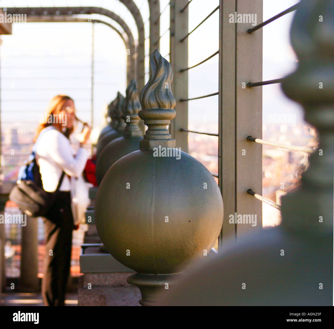 Aussichtspunkt an Spitze der Mole Antonelliana Turin Italien Stockfoto