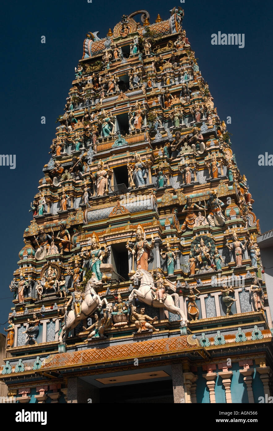 Sri Mariamman Hindu-Tempel in Kuala Lumpur in Malaysia Stockfoto