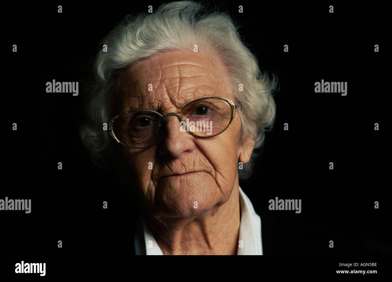 Porträt von alte Frau Stockfoto