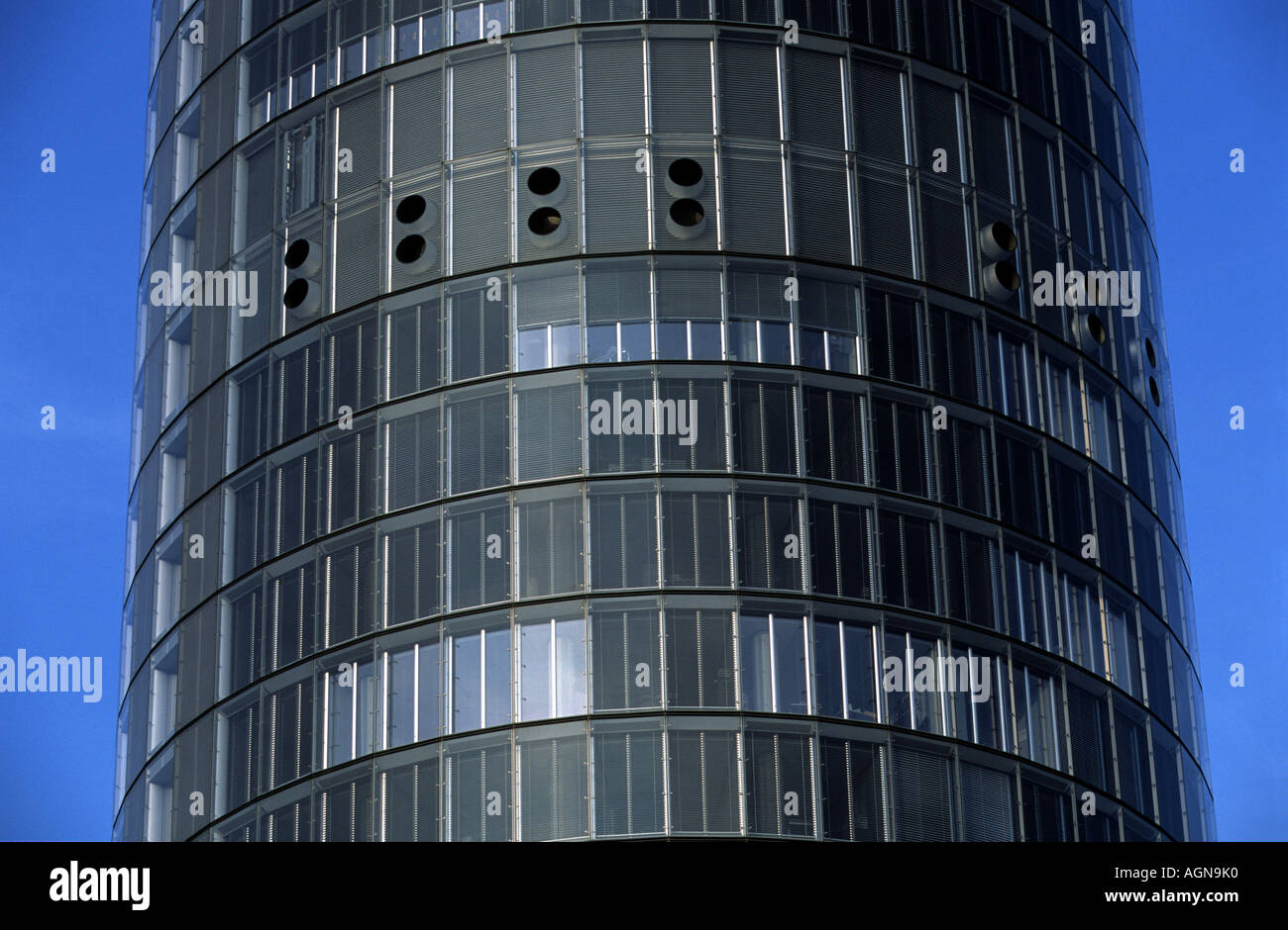 RWE-Turm, der weltweit erste ökologische Buildingm Essen, Nordrhein-Westfalen, Deutschland. Stockfoto