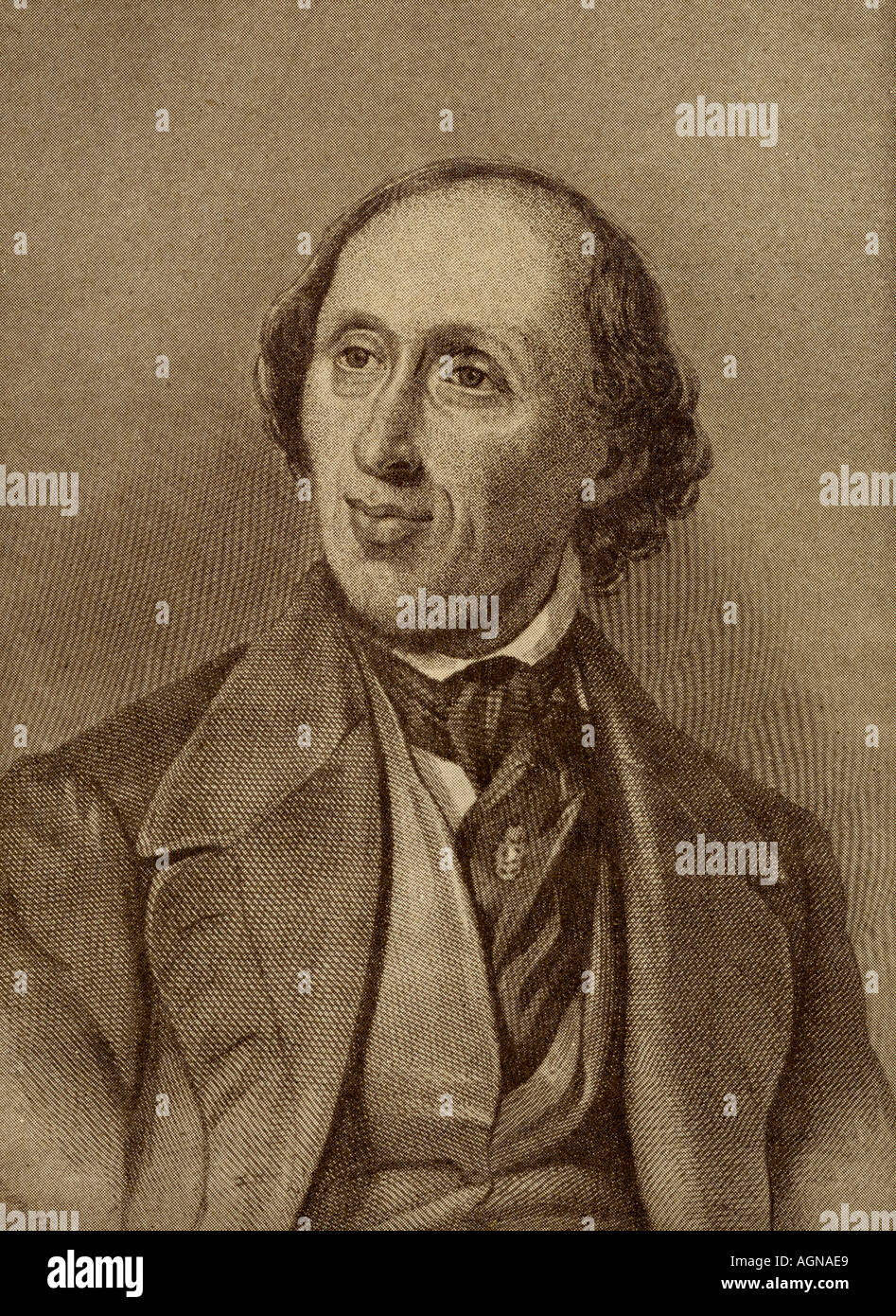 Hans Christian Andersen, 1805 - 1875. Dänische Thema der Märchen. Stockfoto